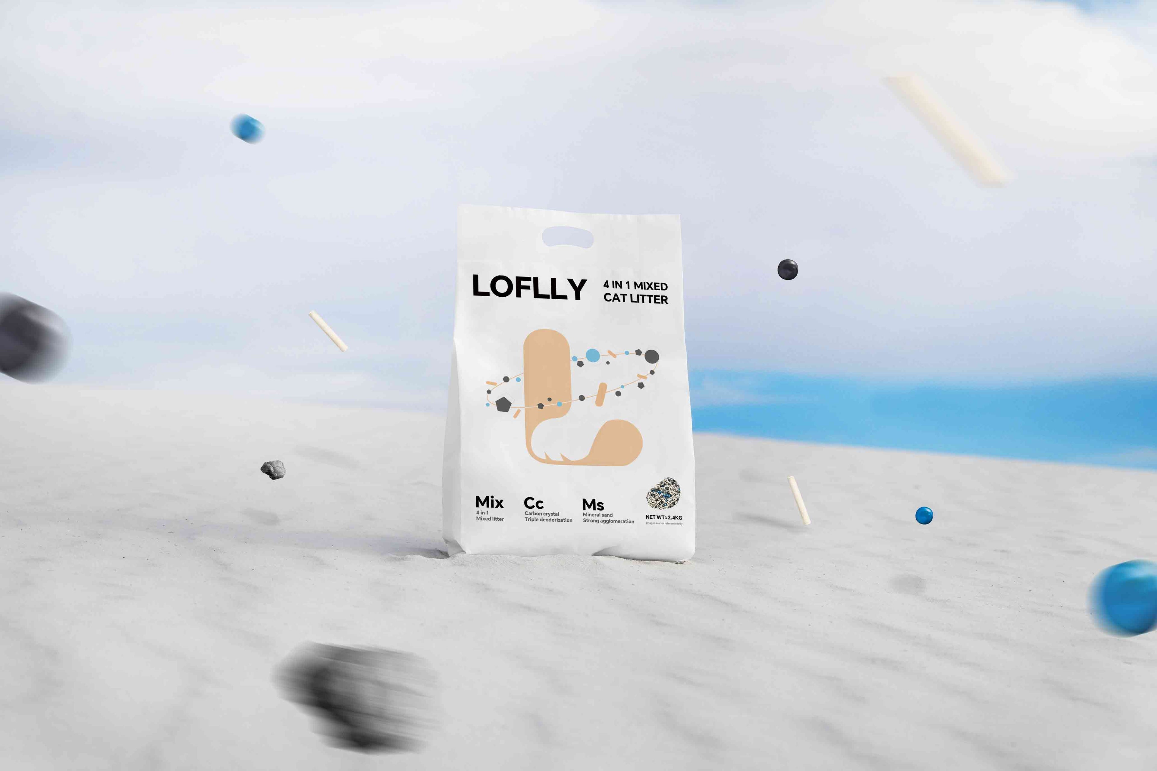loflly-4-in-1-mixed-cat-litter-white-sand-park-desktop view