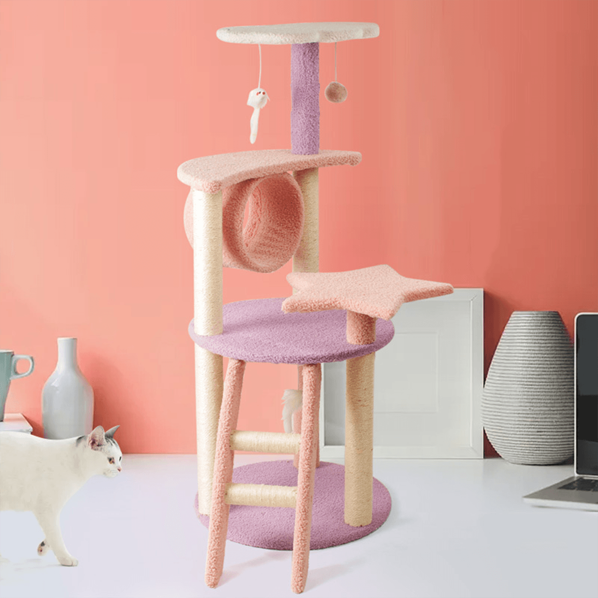 pink Star Cat Tree